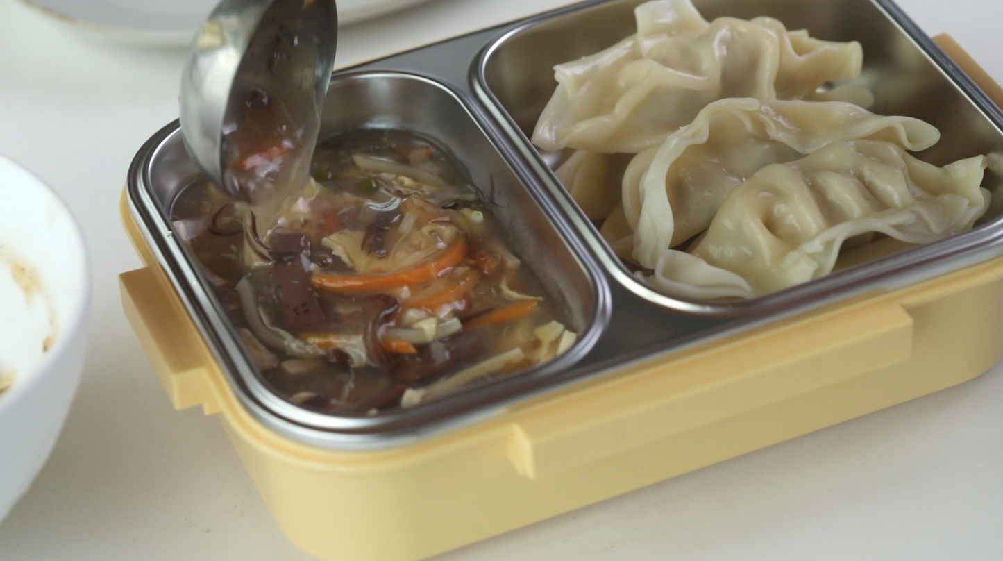 𝗼𝗻𝗲-𝗺𝗲𝘁𝗲𝗿 食分好便當盒|不鏽鋼可微波 x 全隔斷分格 × 雙重防漏 解決帶飯所有煩惱!