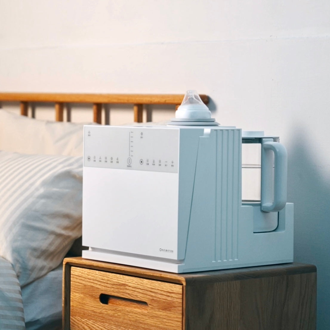 【熱銷百萬】𝗼𝗻𝗲-𝗺𝗲𝘁𝗲𝗿 小奶寶|一機制霸!𝟑 合 𝟏 殺菌烘乾 x 搖奶 x 泡奶,育兒生活全新升級!