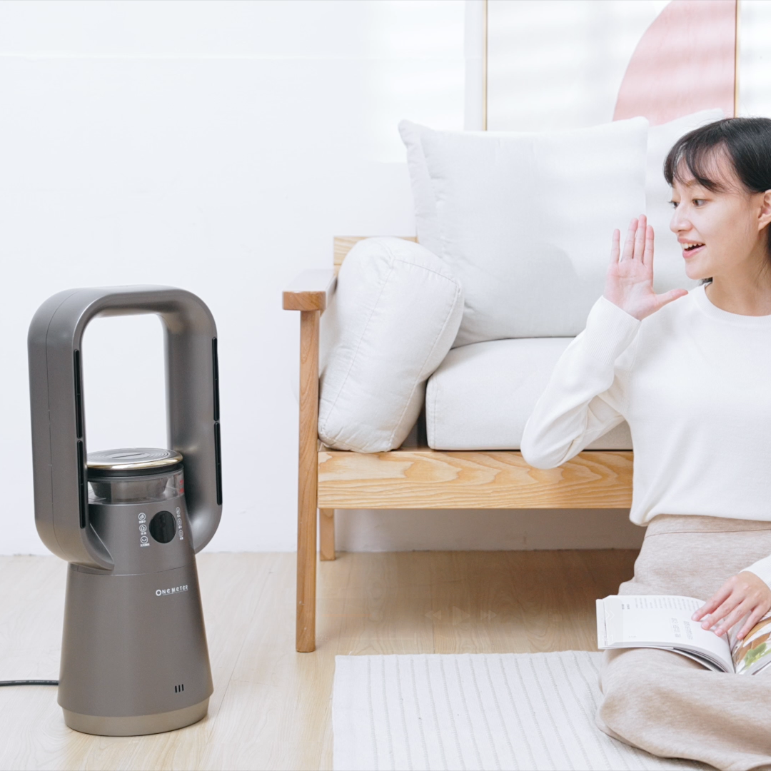 𝗼𝗻𝗲-𝗺𝗲𝘁𝗲𝗿 聲控負離子淨化冷暖扇|動口不動手優雅享受舒適空氣