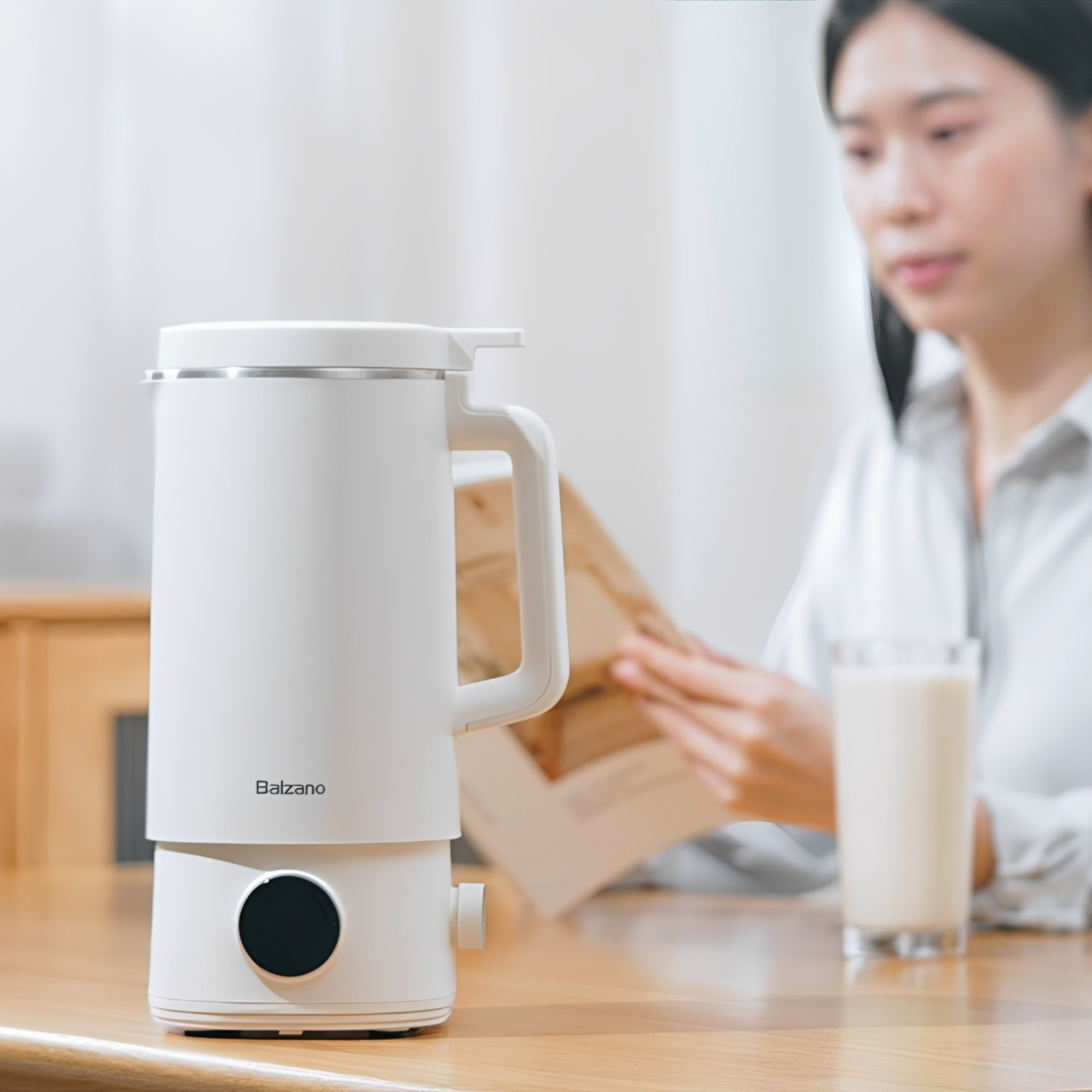 亞洲熱銷上萬台！【義大利 𝐁𝐚𝐥𝐳𝐚𝐧𝐨 漿漿煮】快煮豆漿 x 智慧料理 x 自動清洗，躺著也能秒變養生達人！