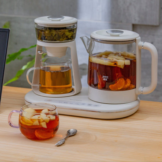 【獨家62折】𝗡𝗜𝗖𝗢𝗡𝗜𝗖𝗢 小雙泡茶機｜雙壺蒸泡 × 茶水分離 × 精準溫控，簡單泡出職人級茶香