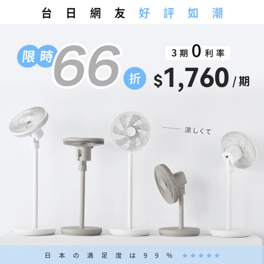 【熱銷1500萬】日本récolte 麗克特 涼小無拆扇｜Cordless Circulation Fan無線循環電風扇(RFN-2)