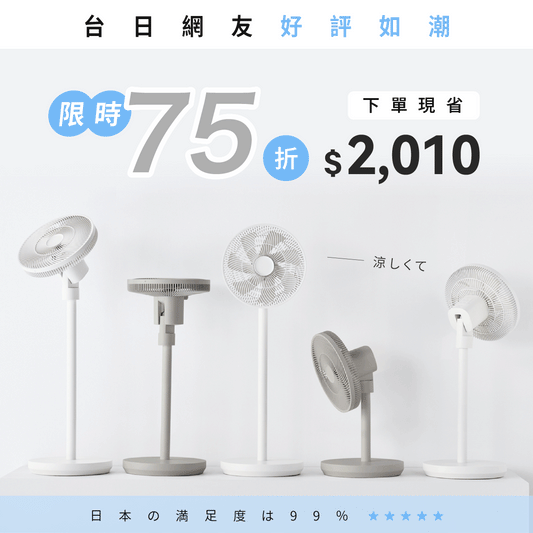 【熱銷1600萬】日本récolte 麗克特 涼小無拆扇｜Cordless Circulation Fan無線循環電風扇(RFN-2)